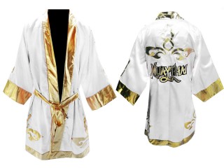 Kanong Peignoir de Boxe Personnalise : Blanc Lai Thai