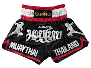 Short Muay Thai Enfants Kanong : KNS-133-Noir-K