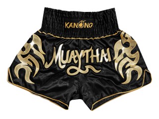 Short Muay Thai Enfants Kanong : KNS-134-Noir-K