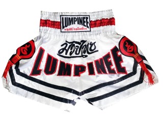 Short Muay Thai Enfants Lumpinee : LUM-036-Blanc-K