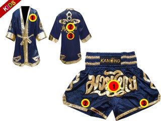 Robe de Combat Muay Thai + Muay Thai Short Personnalisée pour Enfants : Marine Lai Thai