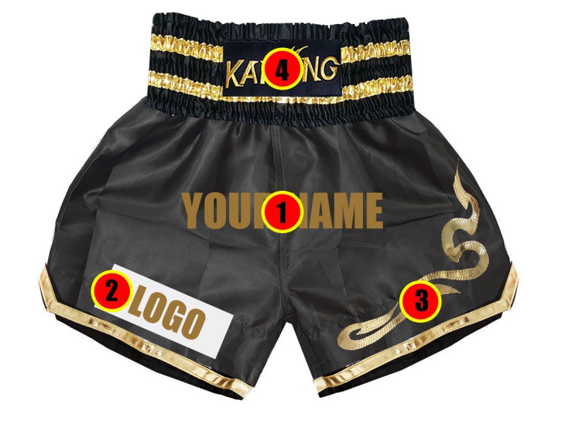 Short boxe anglaise Personnalisé : KNBXCUST-2003