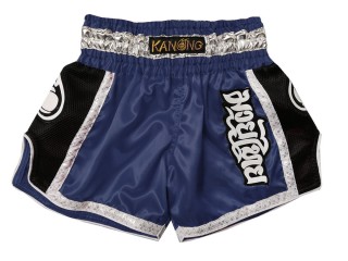 Kanong Rétro Short Muay Thai : KNSRTO-208-Bleu marin