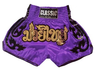 Classic Short de Boxe Thaï Kickboxing : CLS-016-Violet