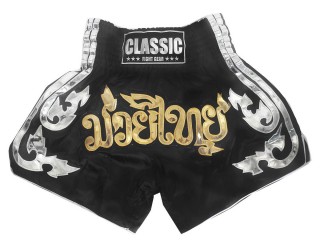 Classic Short de Boxe Thai Femmes : CLS-015 Noir