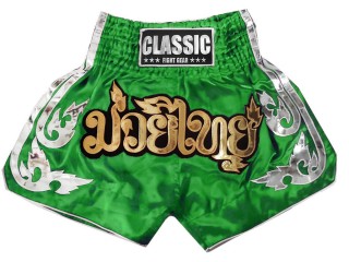 Classic Short de Boxe Thai Kick boxing : CLS-015 Vert