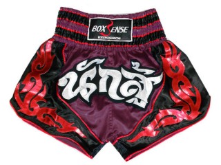 Short de Muay Thai Boxsense : BXS-063-Bordeaux