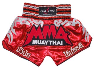 Short de Muay Thai Boxsense : BXS-066-Rouge