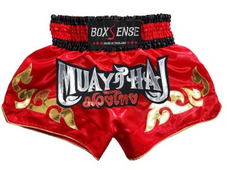 Short de Muay Thai Boxsense : BXS-092-Rouge