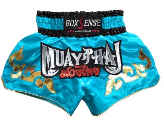 Short de Muay Thai Boxsense : BXS-092-Bleu ciel