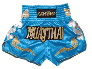 Kanong Short Muay Thai : KNS-126-Bleu ciel