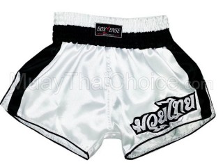 Boxsense Rétro Short Muay Thaï : BXSRTO-002-Blanc