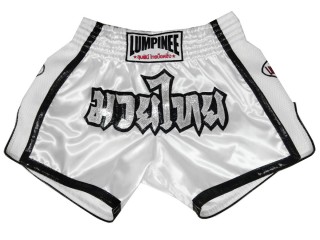 Lumpinee Short de Boxe Thai : LUMRTO-005-Blanc