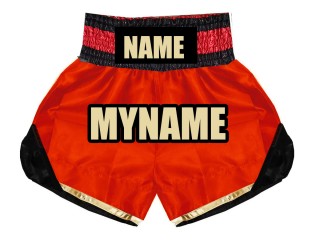 Short boxe anglaise Personnalisé : KNBSH-022-Rouge