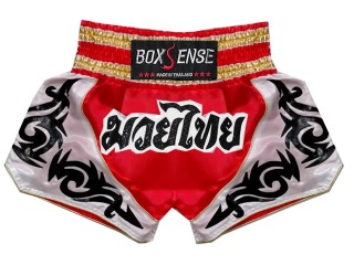 Short de Muay Thai Boxsense : BXS-098-Rouge