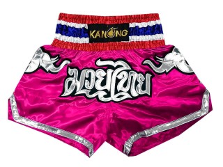 Kanong Short Muay Thai : KNS-125-Rose foncé