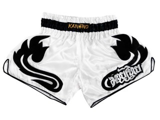 Kanong Rétro Short Muay Thai : KNSRTO-209-Blanc