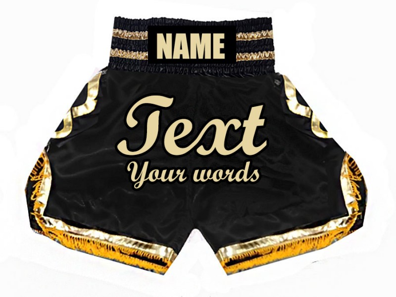 Short Boxe Anglaise noir/or