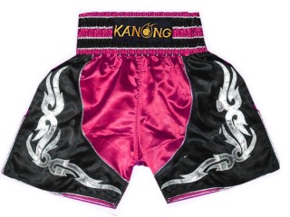 Troncs de Boxe Kanong : KNBSH-202-Rose foncé-Noir