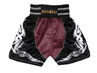 Troncs de Boxe Kanong : KNBSH-202-Bordeaux-Noir