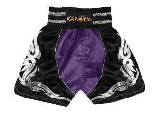 Troncs de Boxe Kanong : KNBSH-202-Pourpre-Noir