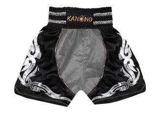 Troncs de Boxe Kanong : KNBSH-202-Argent-Noir