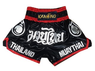 Short Muay Thai Enfants Kanong : KNS-118-Noir-K