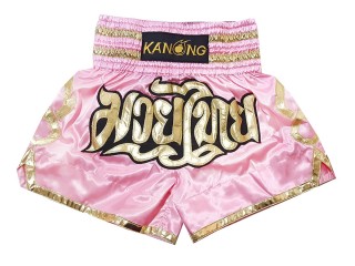 Kanong Short Muay Thai Enfants : KNS-121-Rose-K