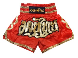 Kanong Short Muay Thai Enfants : KNS-121-Rouge-K