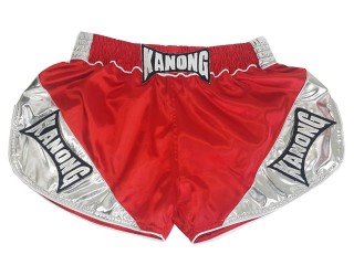 Short Boxe femme Kanong : KNSRTO-201-Rouge-Argent