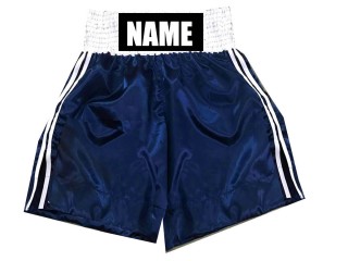 Short de Boxe Personnalisé : KNBSH-026-Bleu marine