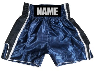 Short de Boxe Personnalisé : KNBSH-027-Bleu marine