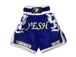 Short de boxe personnalisé créer le short de boxe: KNBXCUST-2033-Bleu