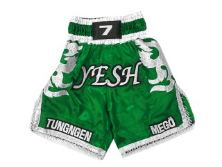 Short de boxe personnalisé créer le short de boxe: KNBXCUST-2033-Vert