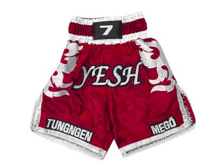 Short de boxe personnalisé créer le short de boxe: KNBXCUST-2033-Rouge