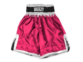 Short de boxe personnalisé créer le short de boxe: KNBXCUST-2034-Rose foncé