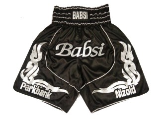 Short de boxe personnalisé créer le short de boxe: KNBXCUST-2035-Noir