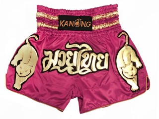 Kanong Short Boxe Thai : KNS-135-Rose foncé