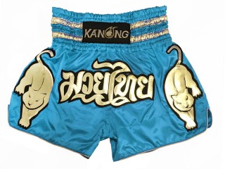 Kanong Short Boxe Thai : KNS-135-Bleu ciel