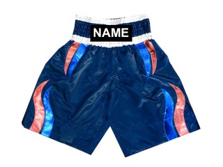 Short boxe anglaise Personnalisé : KNBSH-028-Bleu marine