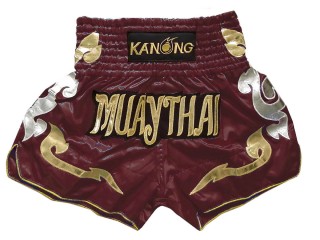 Kanong Short de Boxe Muay Thai : KNS-126-Bordeaux