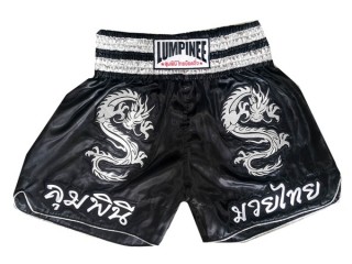 Lumpinee Short de Boxe Thaï : LUM-038 Noir