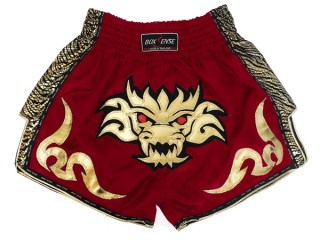 Boxsense Rétro Short Muay Thai : BXSRTO-026-Bordeaux