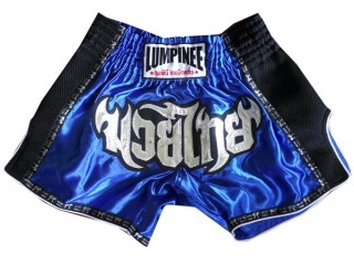 Lumpinee Rétro Short de Muay Thaï  : LUMRTO-003-Bleu