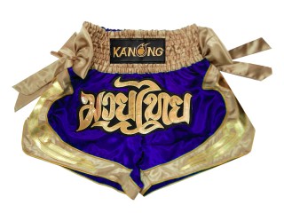 Kanong Short de Muay Thaï  : KNS-132-Bleu